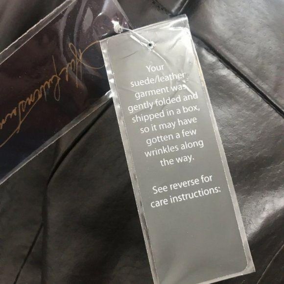 Halfurnstun Leather Pencil Skirt Brown 4 NWT - Picture 3 of 4